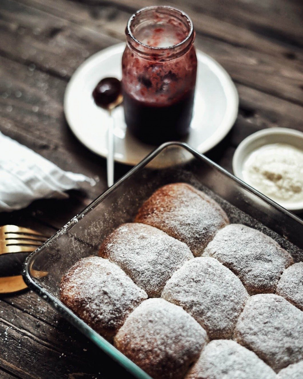 vegan kysnuté buchty s tvarohom